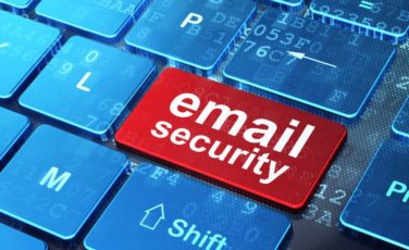 email security on computer keyboard background
