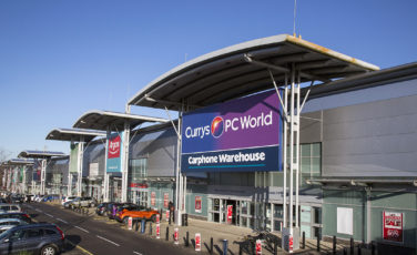 currys and pc world store incorporating a carphone warehouse building exterior of a computer hardware store