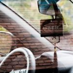 Uber car with official credential
