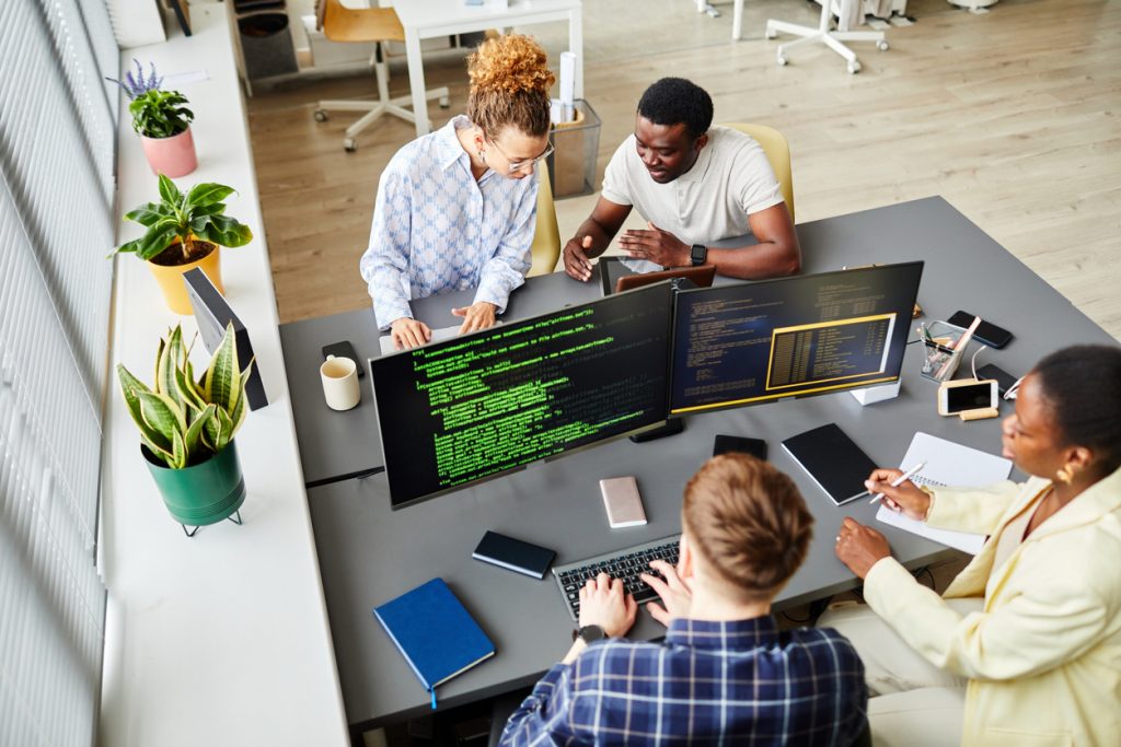 cybersecurity team around a table