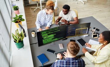 cybersecurity team around a table
